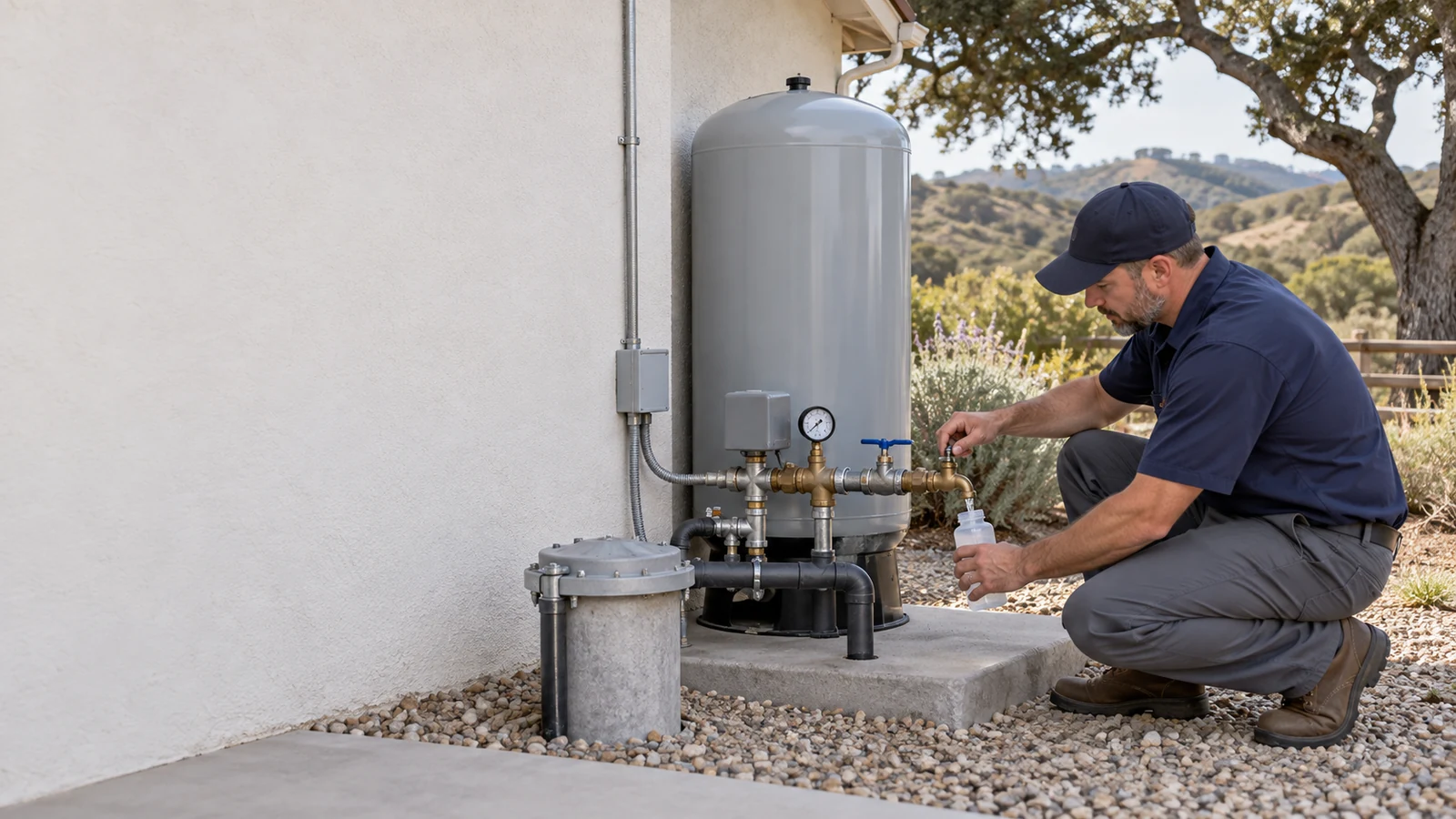 Water Fixers well-water service at a private-well property in the Vandenberg Village area