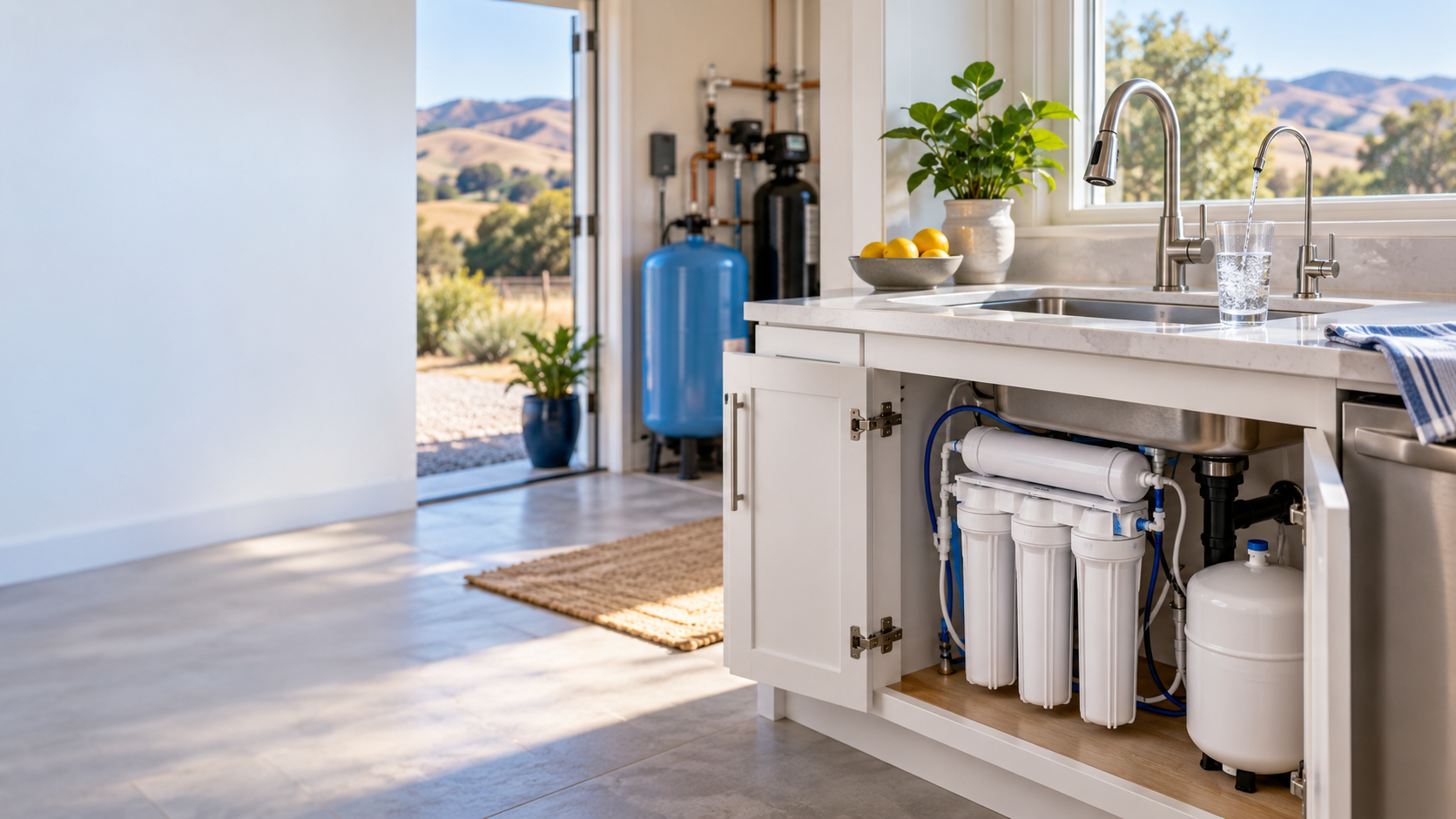 Private-well drinking-water reverse osmosis system