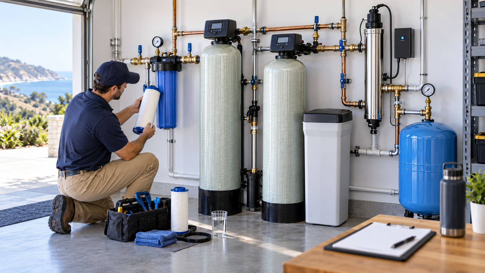 Checklist of private-well filtration maintenance points