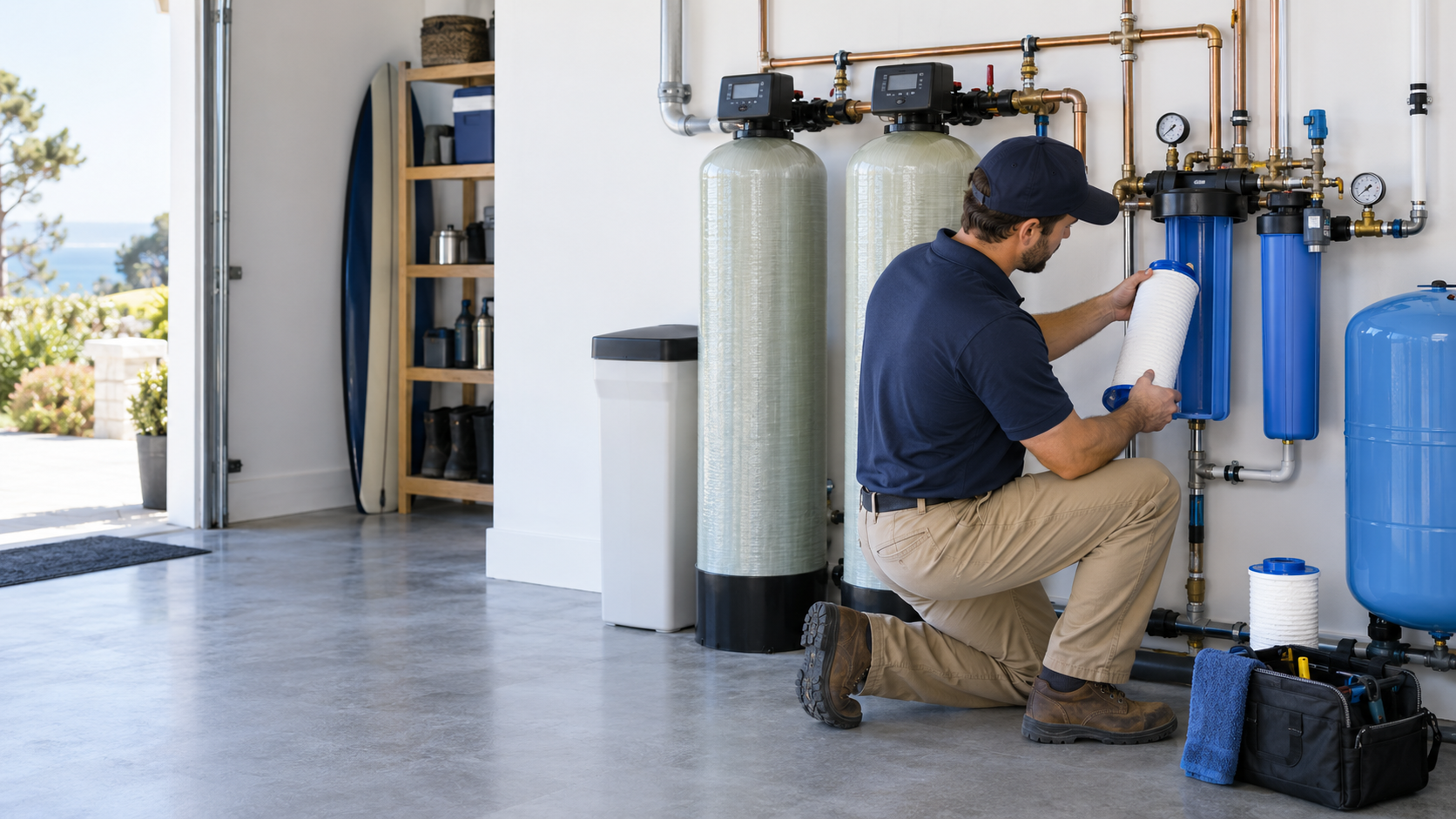 Private-well filtration maintenance and service planning