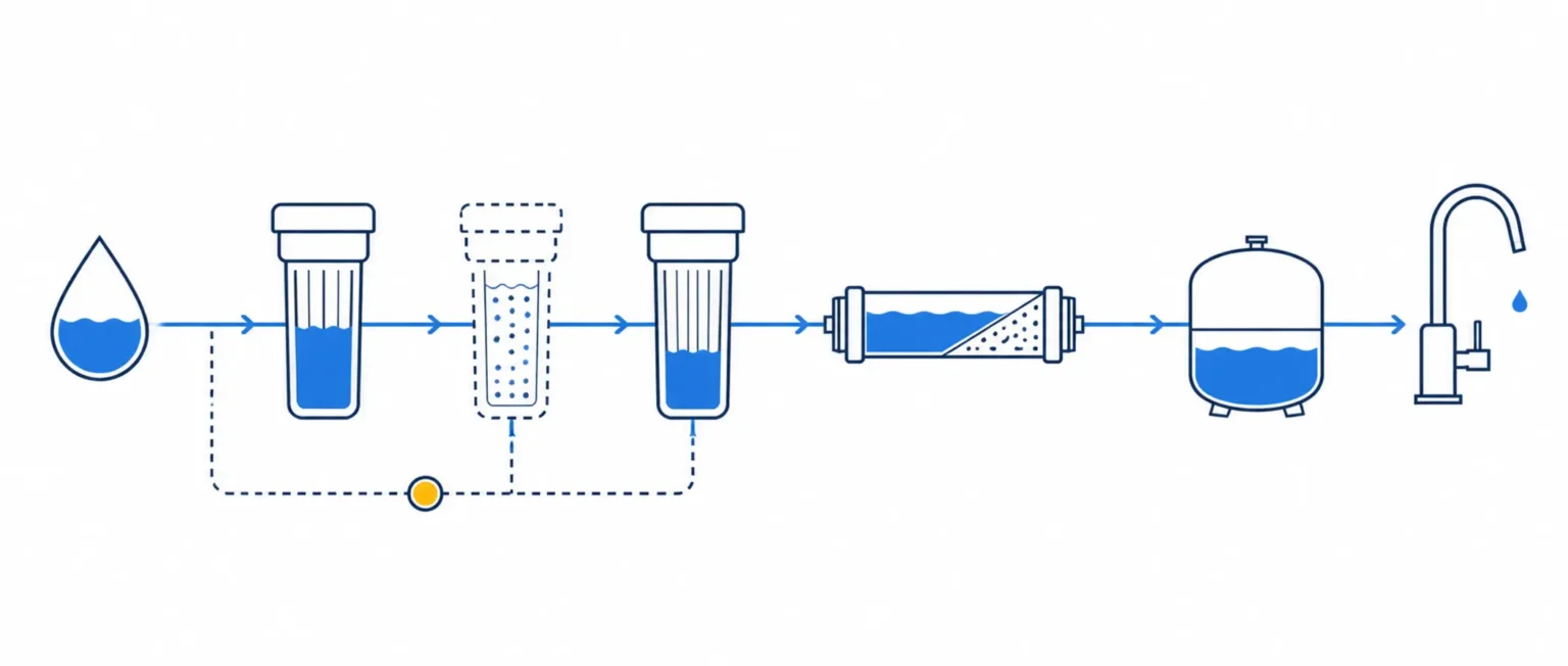 Reverse osmosis process-flow diagram