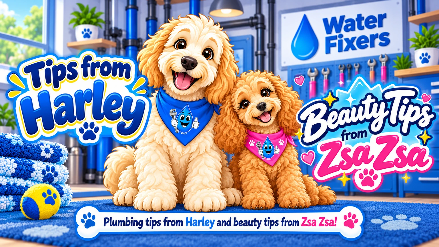Harley and Zsa Zsa together at Water Fixers