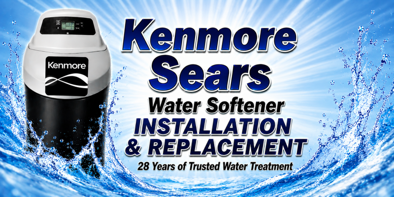 Water Fixers graphic for Kenmore and Sears water softener installation and replacement